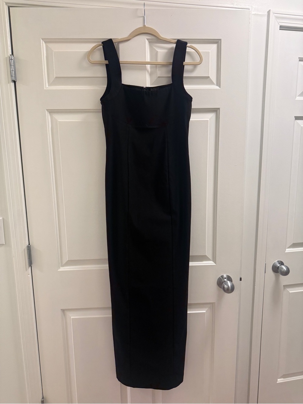 NBD Black Square-Neck Maxi Dress